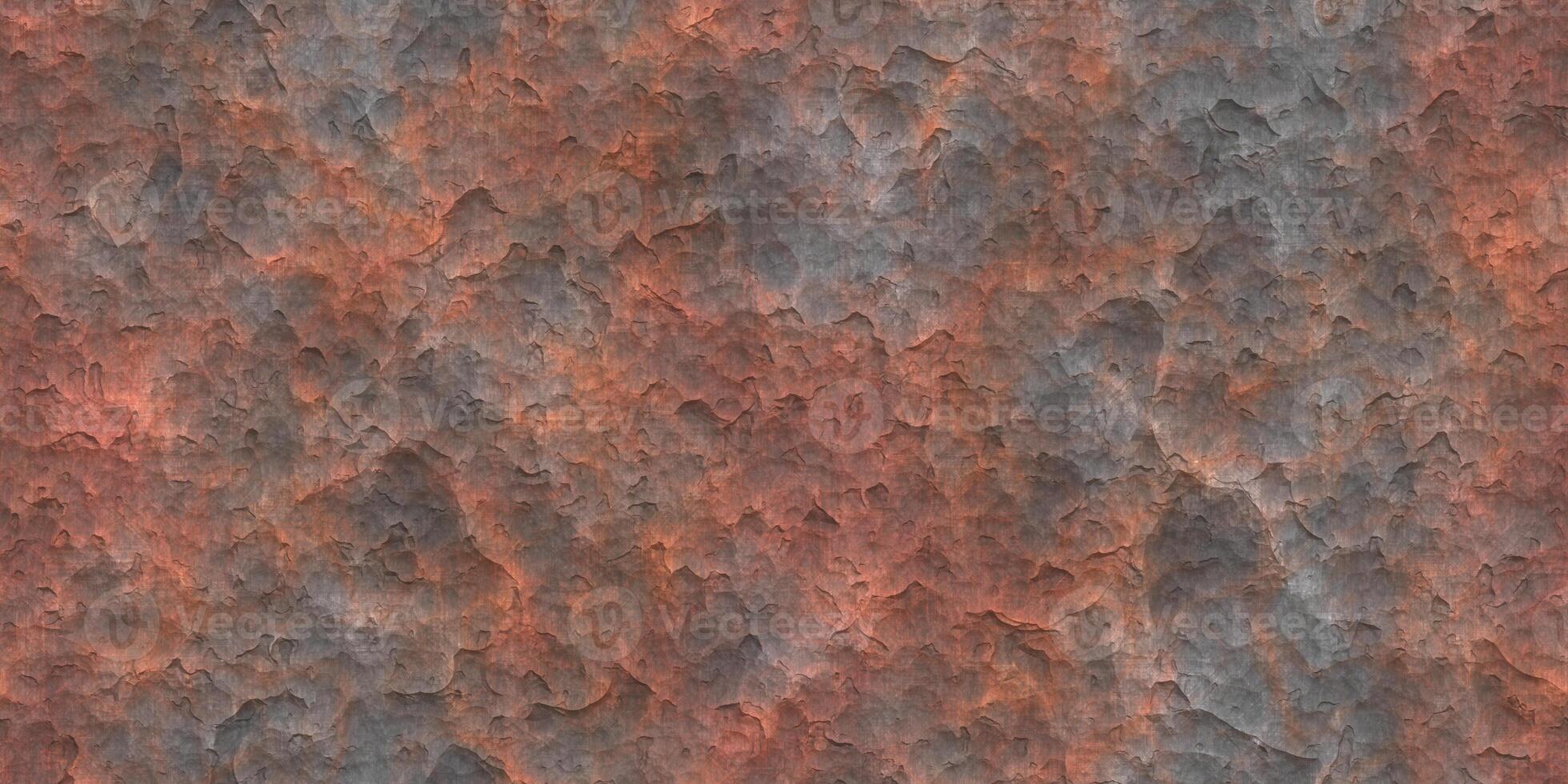 Seamless hard rusty weathered surface. Rusted old steel sheet backdrop. Corrosion creative design. Rustic metal texture. Rust metallic background. photo