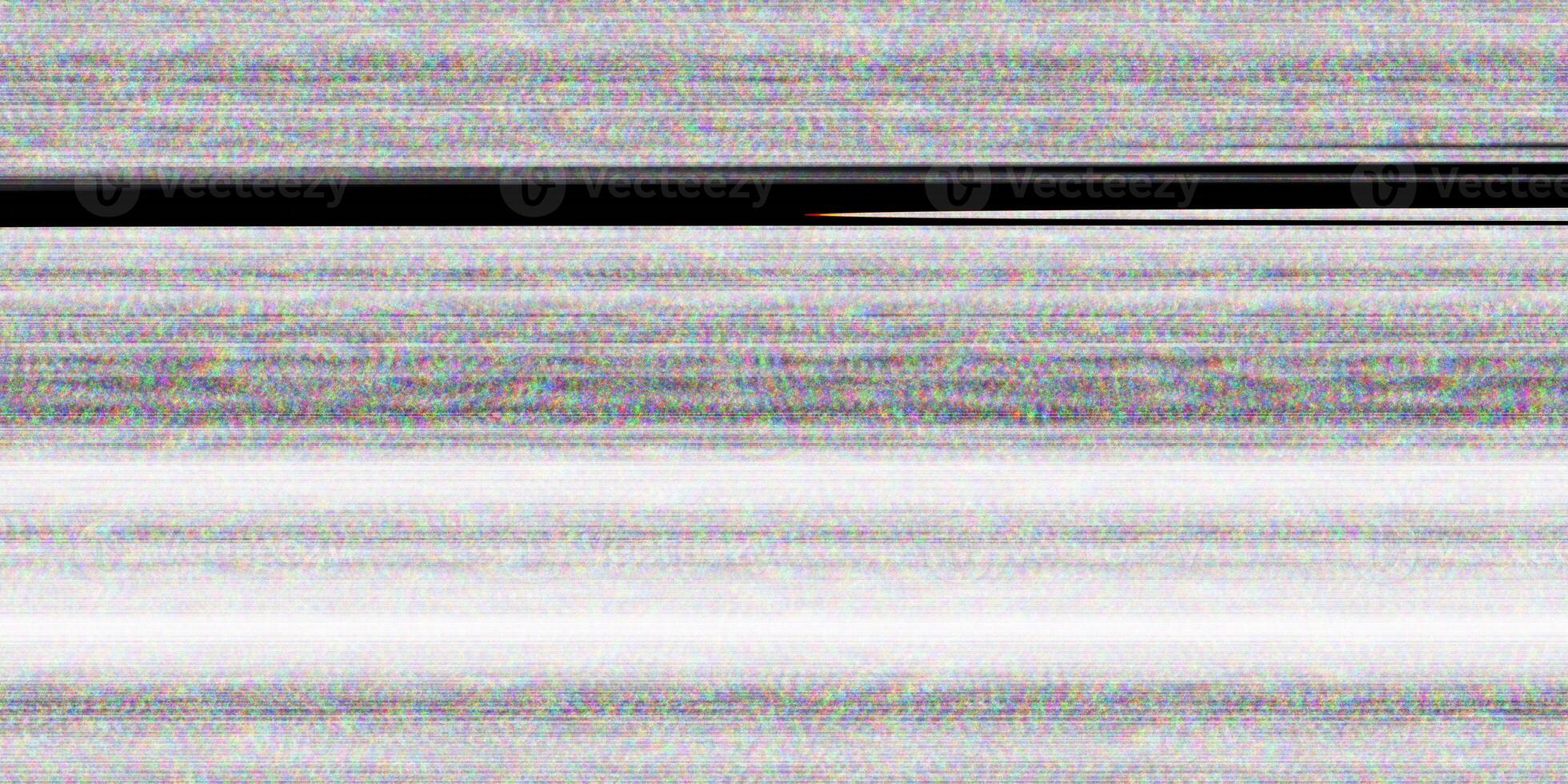Glitch Screen Noise Texture. No Signal Display. Bad Tv Lines. photo