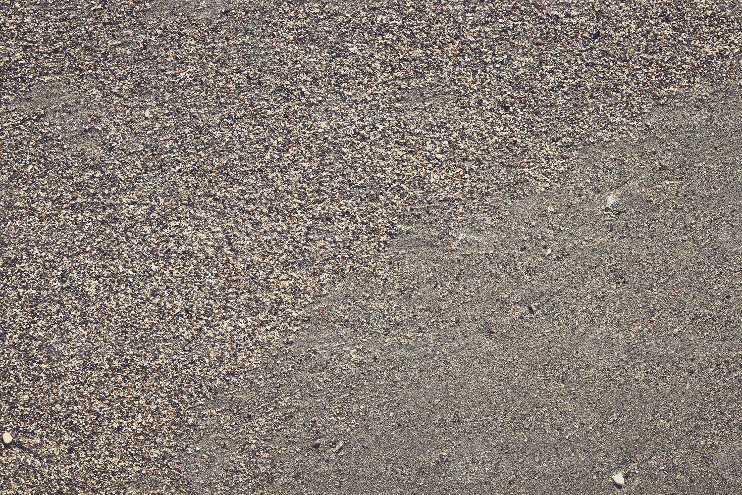 Sand texture with large and small grains transition. Summer beach background. photo