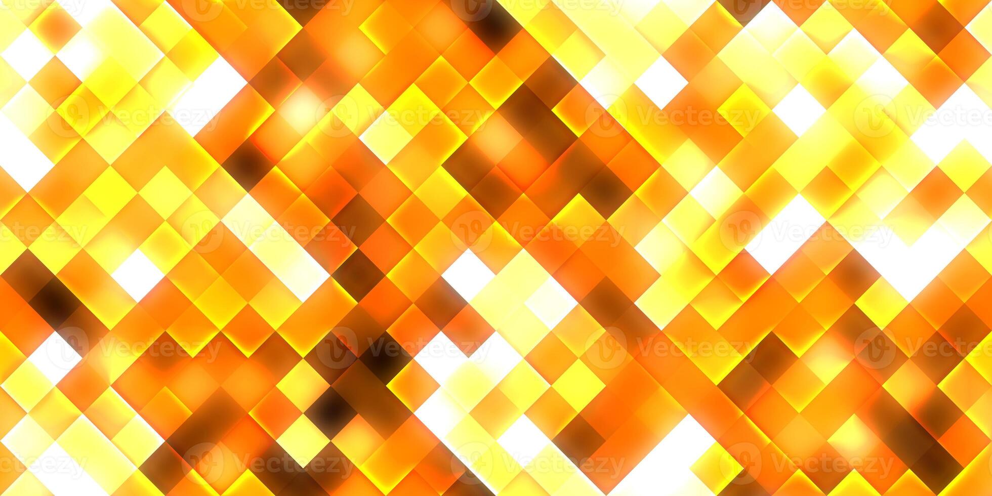 Golden Yellow Seamless Bright Square Background. Colorful Mosaic Grid Lights Texture. Beautiful Modern Geometric Graphic Design. photo