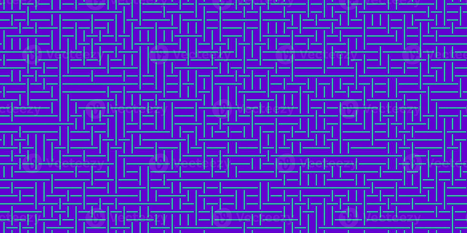 Blue Violet Turquoise Seamless Outline Labyrinth Background. Maze Path Puzzle Concept. Difficulty Logical Mind Creativity Abstraction. photo