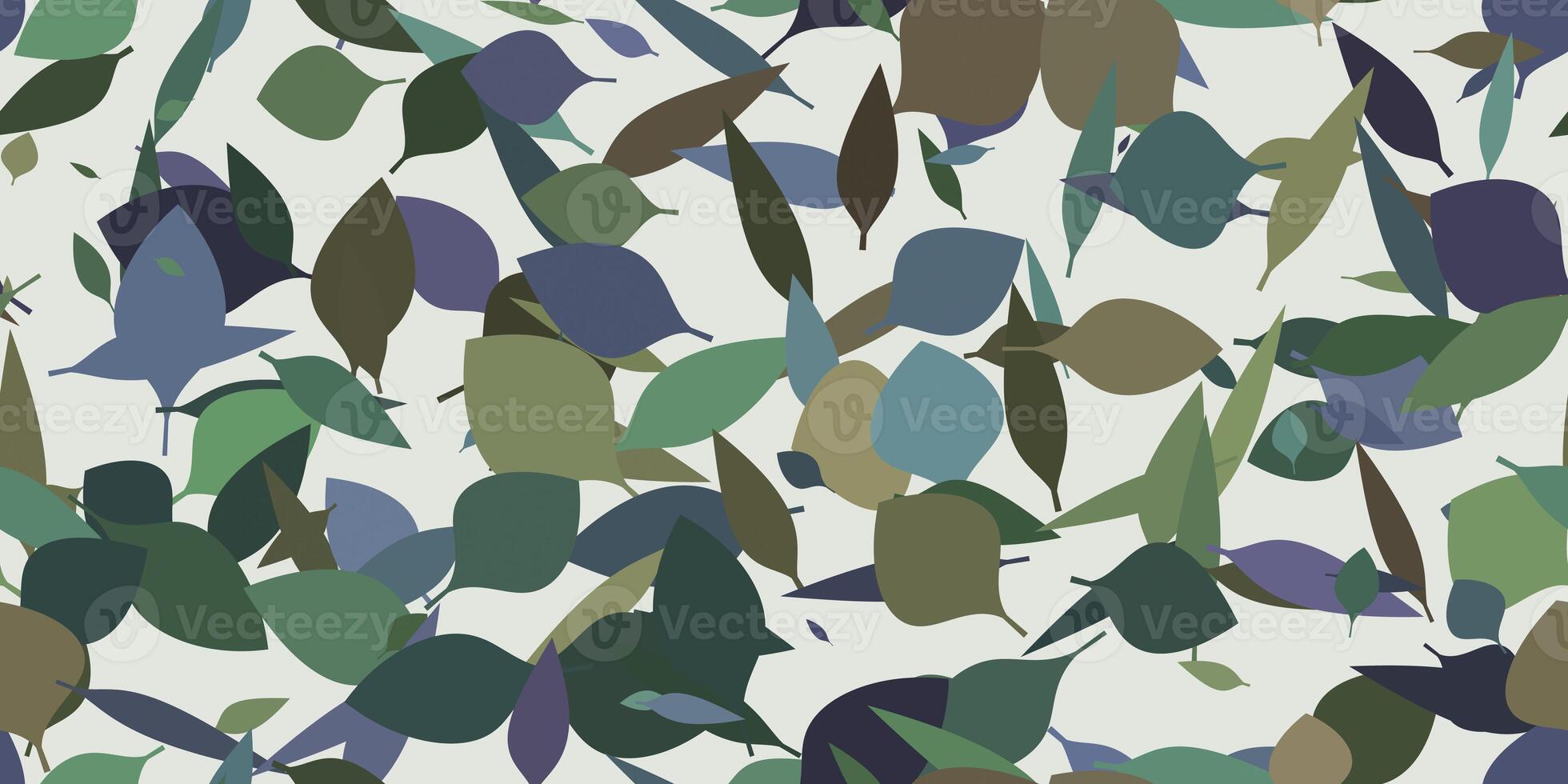 Autumn background illustration. Leafs fall creative backdrop. Autumnal dry foliage seamless pattern. Season leaves scenery creative. Decorative autumn design composition. photo