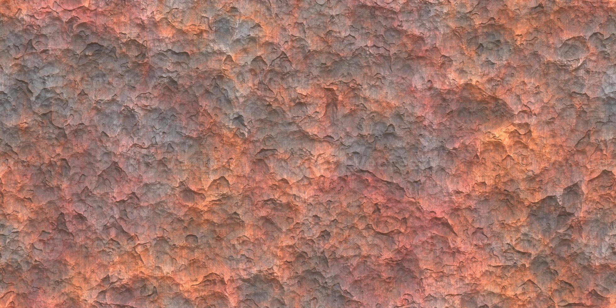 Damage seamless rusted old steel sheet backdrop. Corrosion creative design. Rustic metal texture. Rust metallic background. Rusty weathered surface. photo