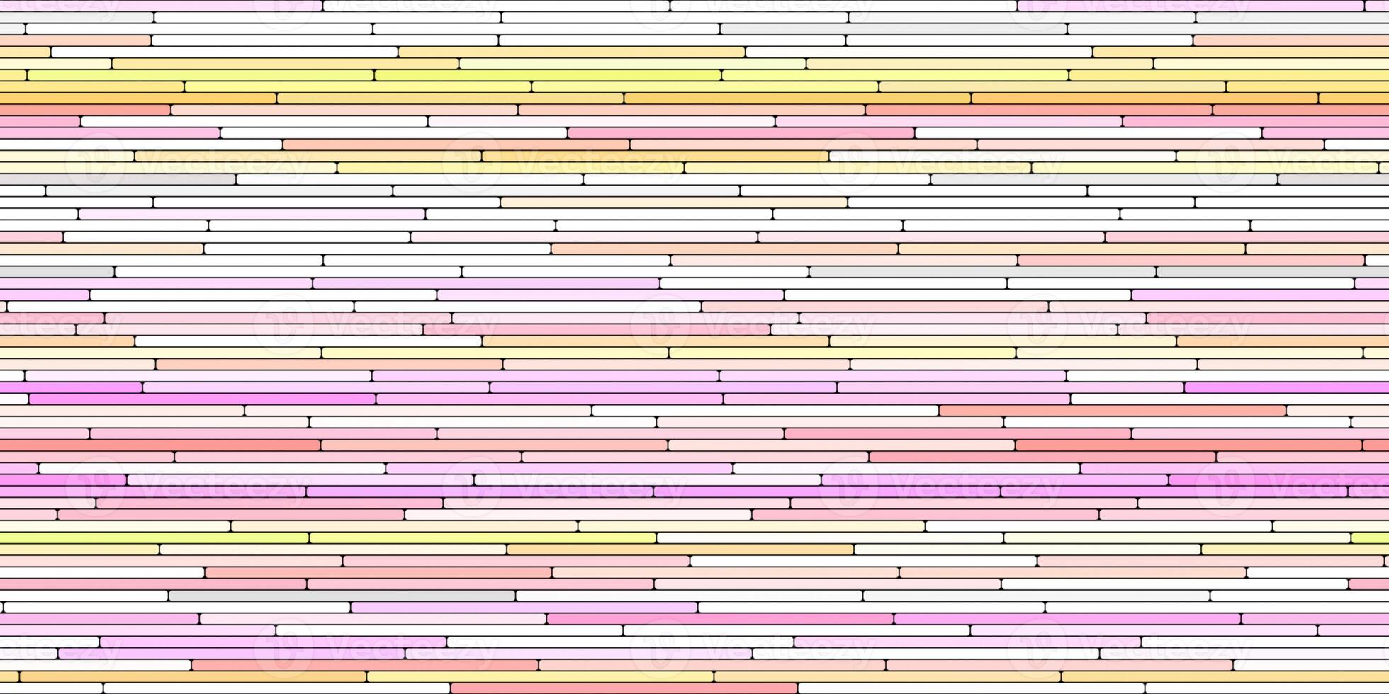 Yellow Pink Random Line Sections Background. Colorful Along Segments Texture. Abstract Color Layered Horizontal Cells. photo
