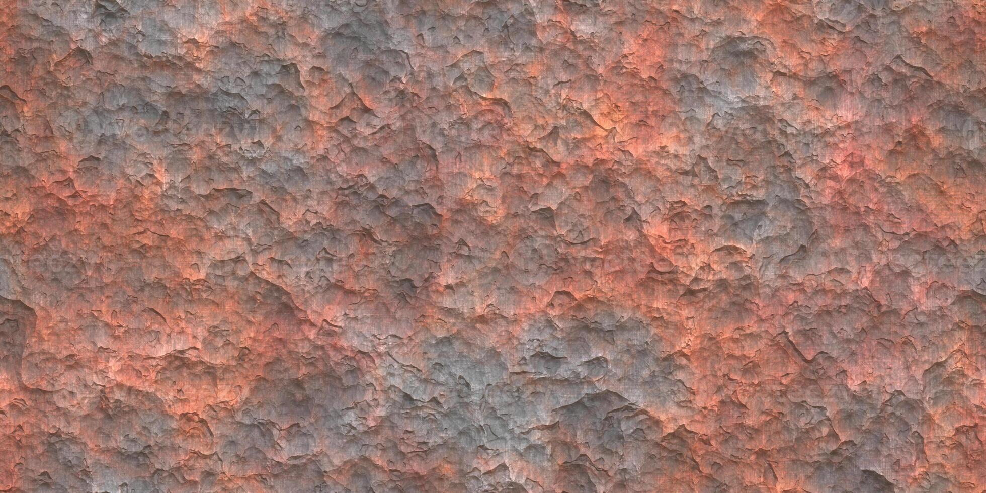 Rough seamless rusted old steel sheet backdrop. Corrosion creative design. Rustic metal texture. Rust metallic background. Rusty weathered surface. photo