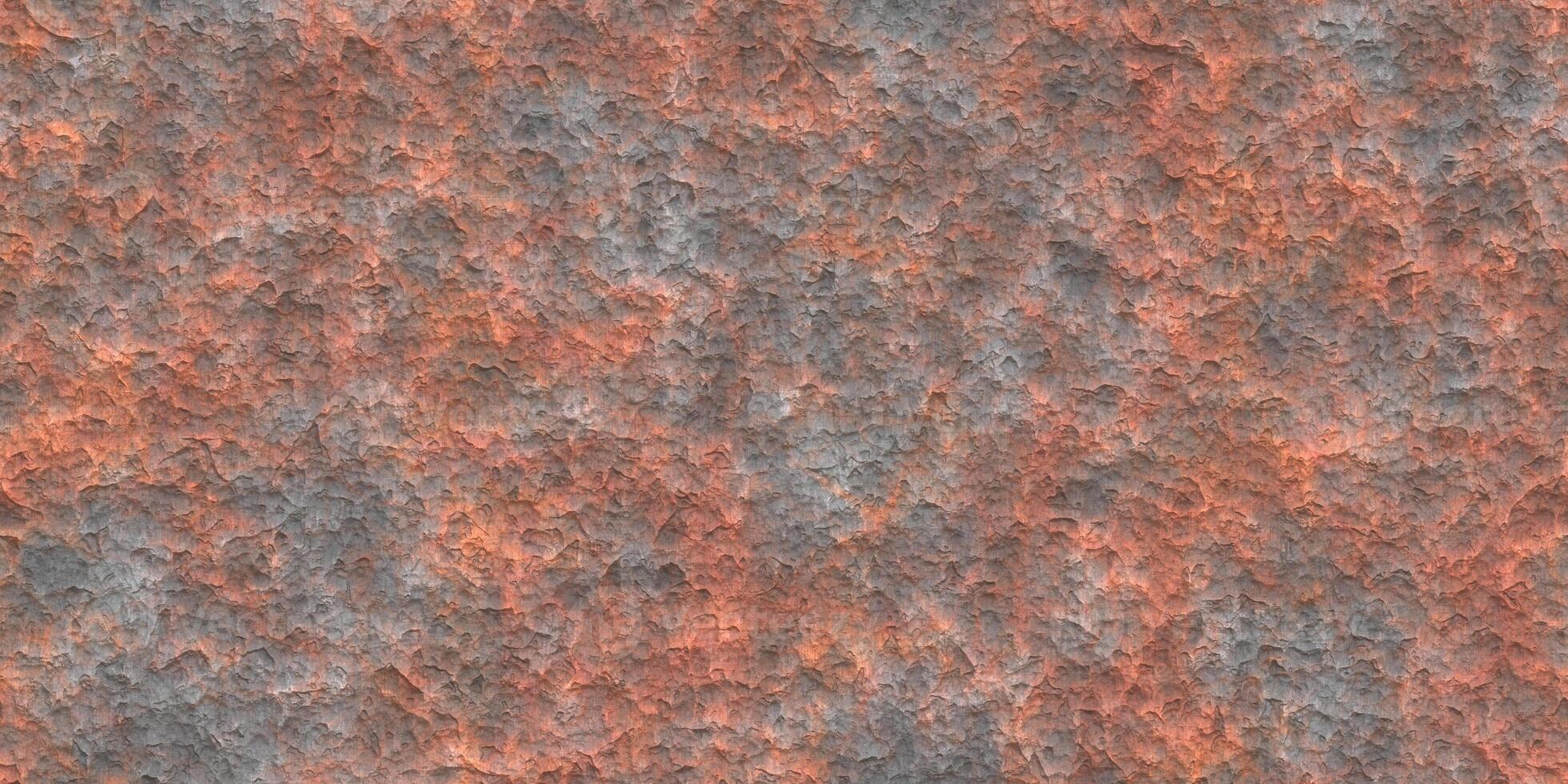Damaged seamless corrosion creative design. Rustic metal texture. Rust metallic background. Rusty weathered surface. Rusted old steel sheet backdrop. photo
