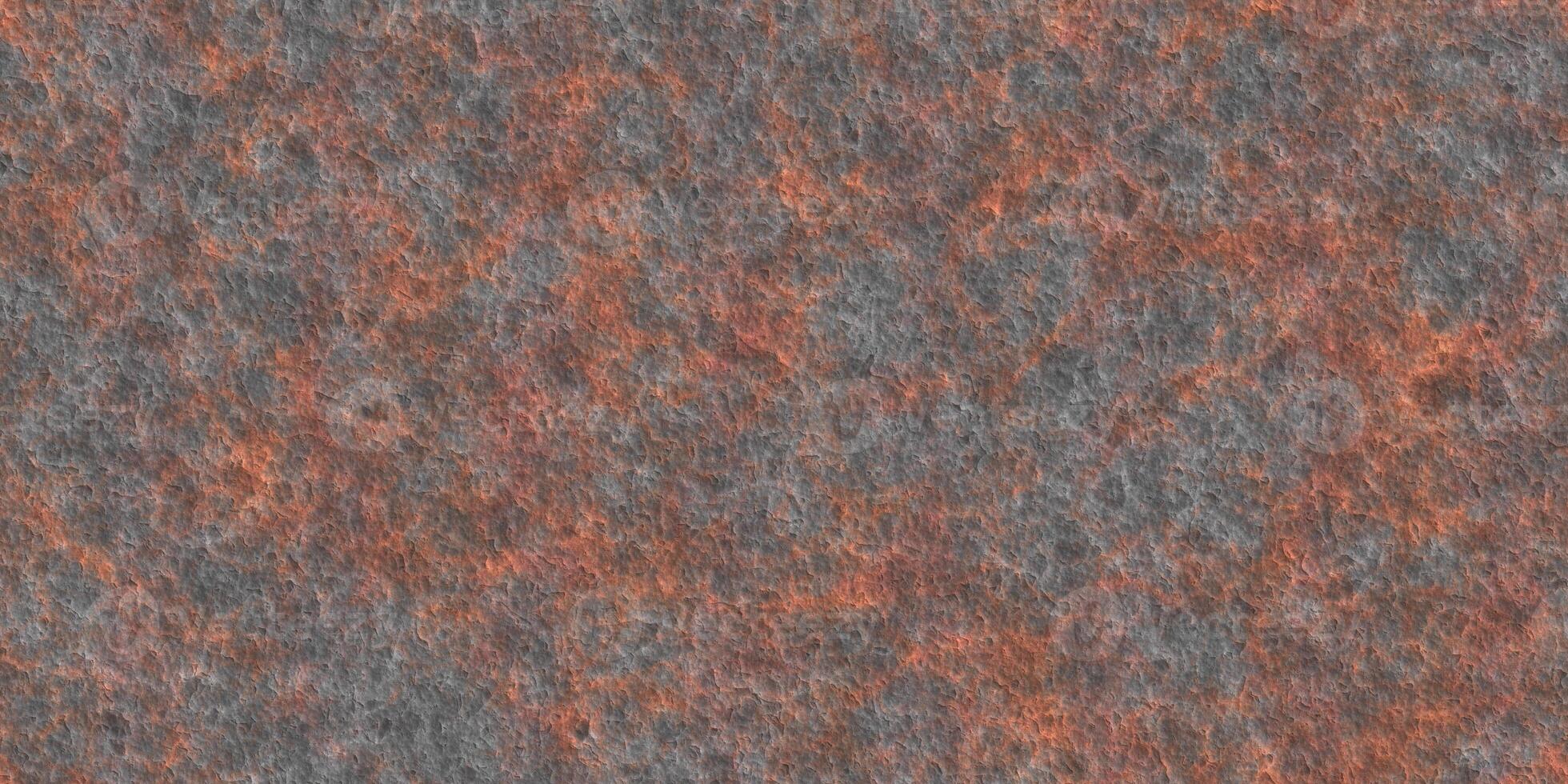 Rustic seamless metal texture. Rust metallic background. Rusty weathered surface. Rusted old steel sheet backdrop. Corrosion creative design. photo