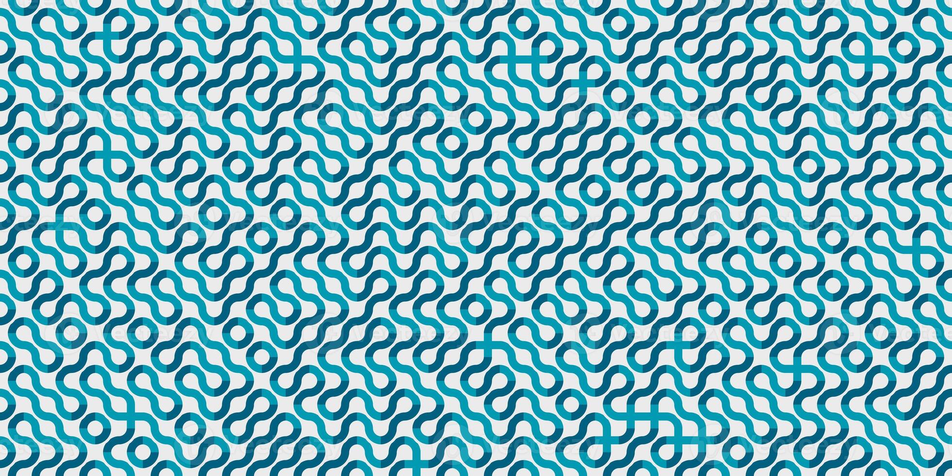 Blue Seamless Swirl Lines Background. Modern Stripe Pathway Texture. Labyrinth Line Backdrop. photo