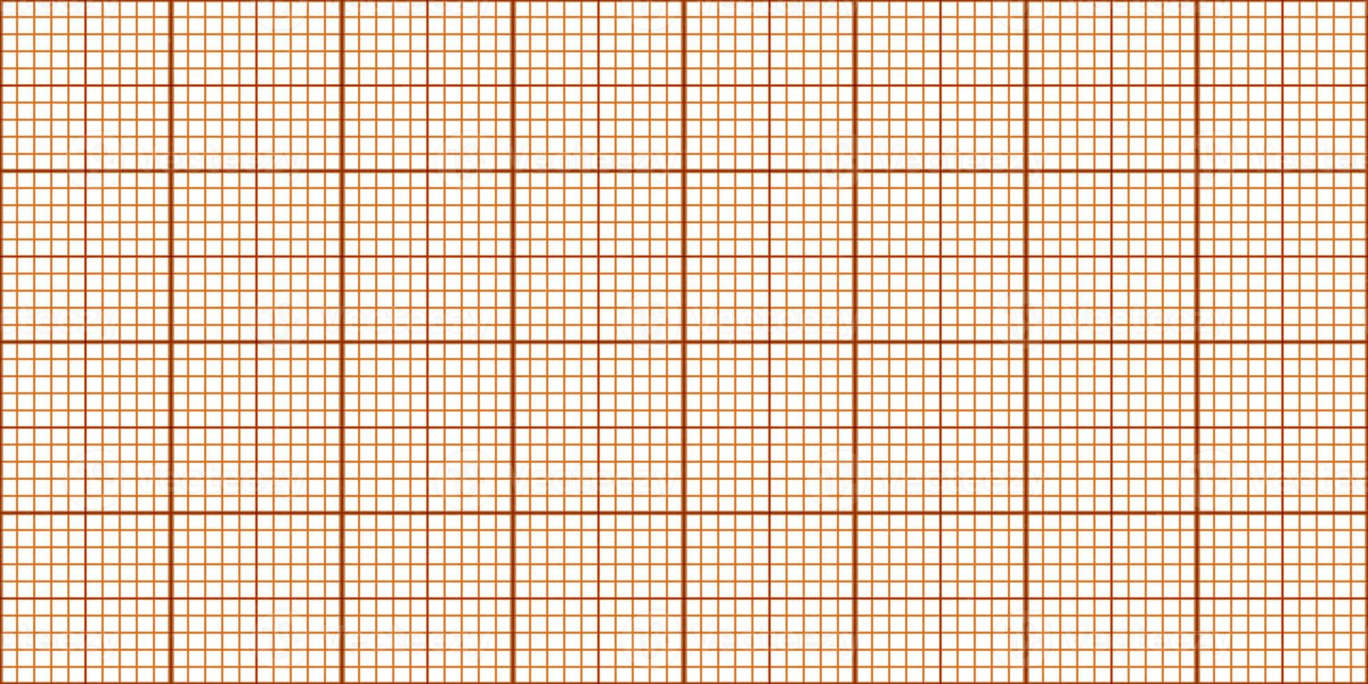 Orange Seamless Millimeter Paper Background. Tiling Graph Grid Texture. Empty Lined Pattern. photo