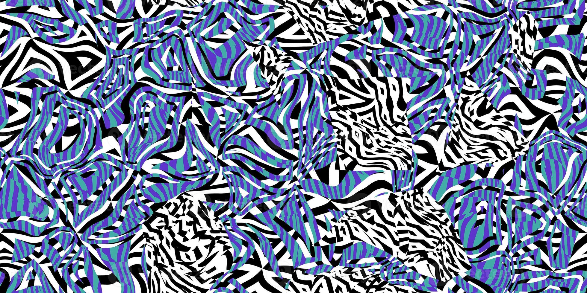 Blue Seamless Prickly Scraps Background. Sharp Angular Shapes on Monochrome Texture. Prickly Contrast Ragged Flaps Backdrop. photo