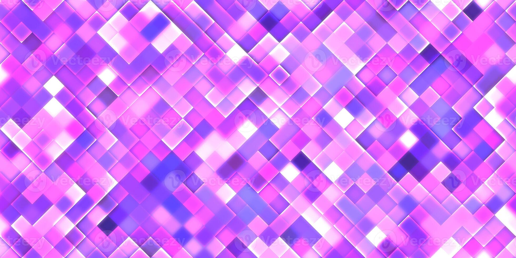 Lilac Seamless Bright Square Background. Colorful Mosaic Grid Lights Texture. Beautiful Modern Geometric Graphic Design. photo