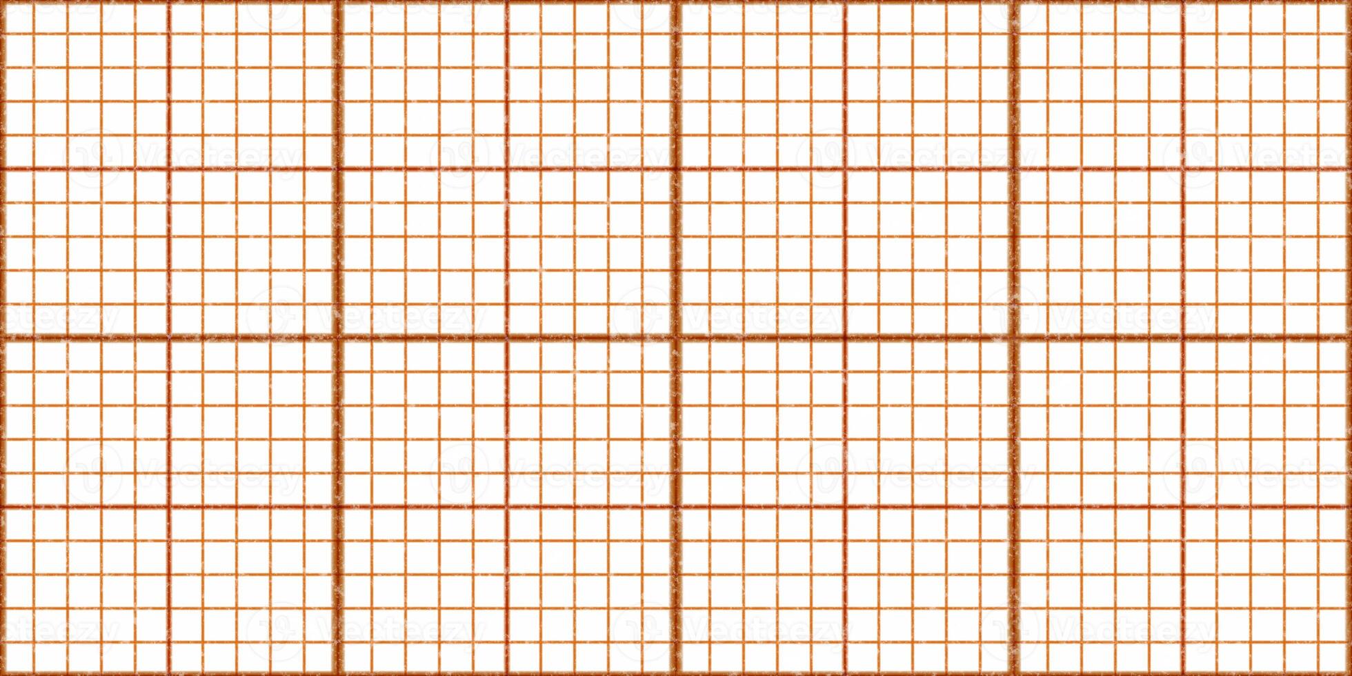 Orange Seamless Millimeter Paper Background. Tiling Graph Grid Texture. Empty Lined Pattern. photo