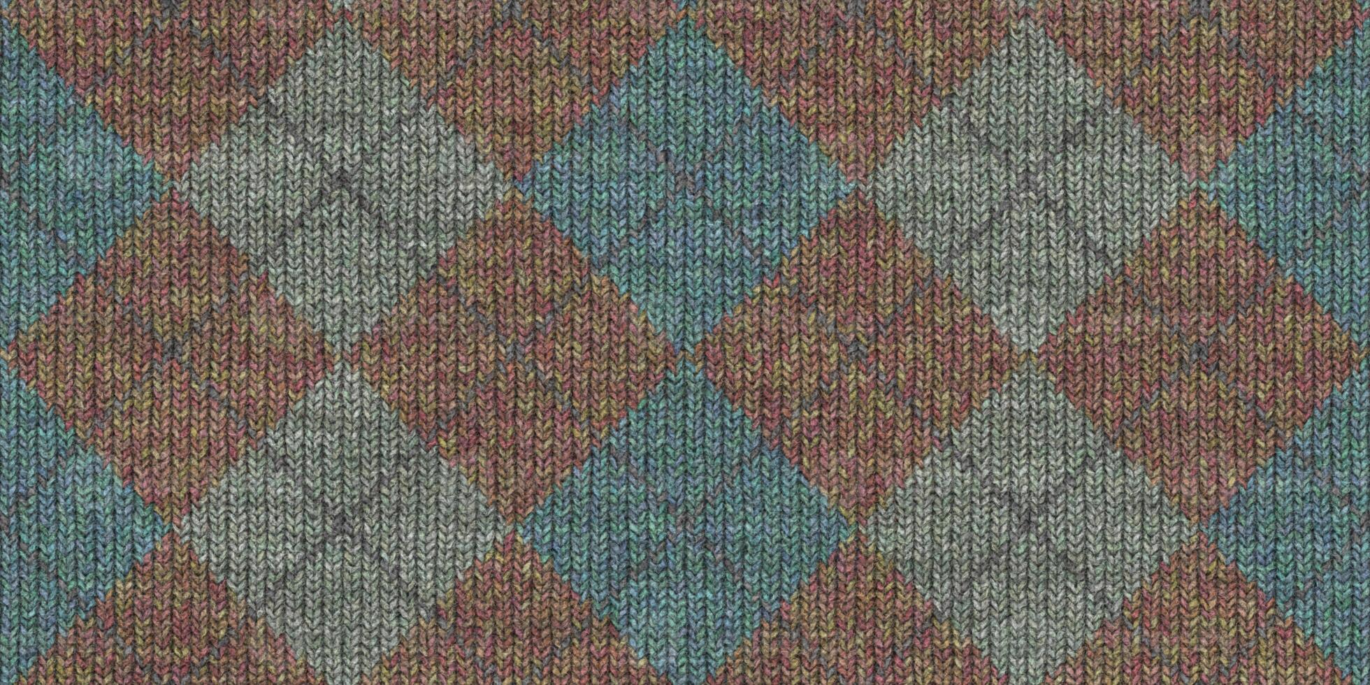 Checkered Knitted Weaving Background. Wool Knitwear Cotton Texture. Fabric Material Cloth Backdrop. photo