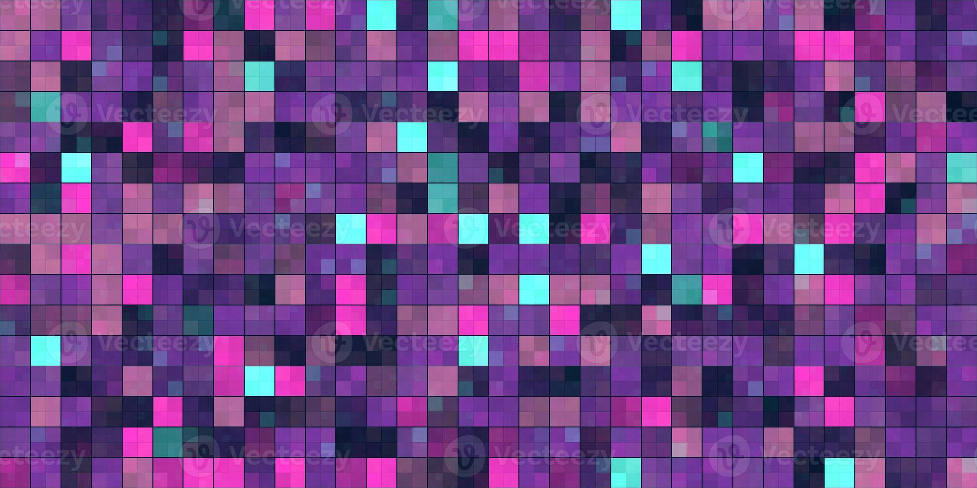 Purple Lilac Tiling Colored Squares. Colorful mosaic texture. Bright filling geometric backdrop. Seamless Backgrounds. photo