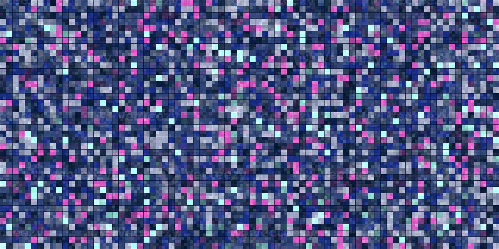 Blue Lilac White Tiling Colored Squares. Colorful mosaic texture. Bright filling geometric backdrop. Seamless Backgrounds. photo