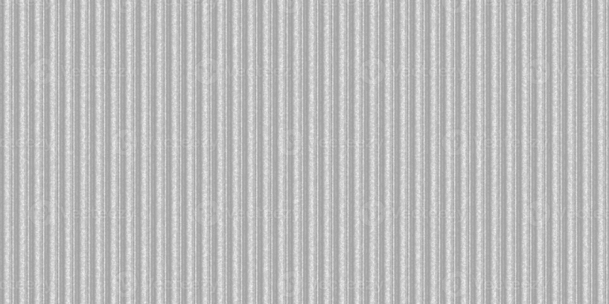 Silver white ribbed metallic surface. Wavy iron wall pattern. Fluted metal fencing backdrop. Corrugated metal texture. Crimp fence background. photo