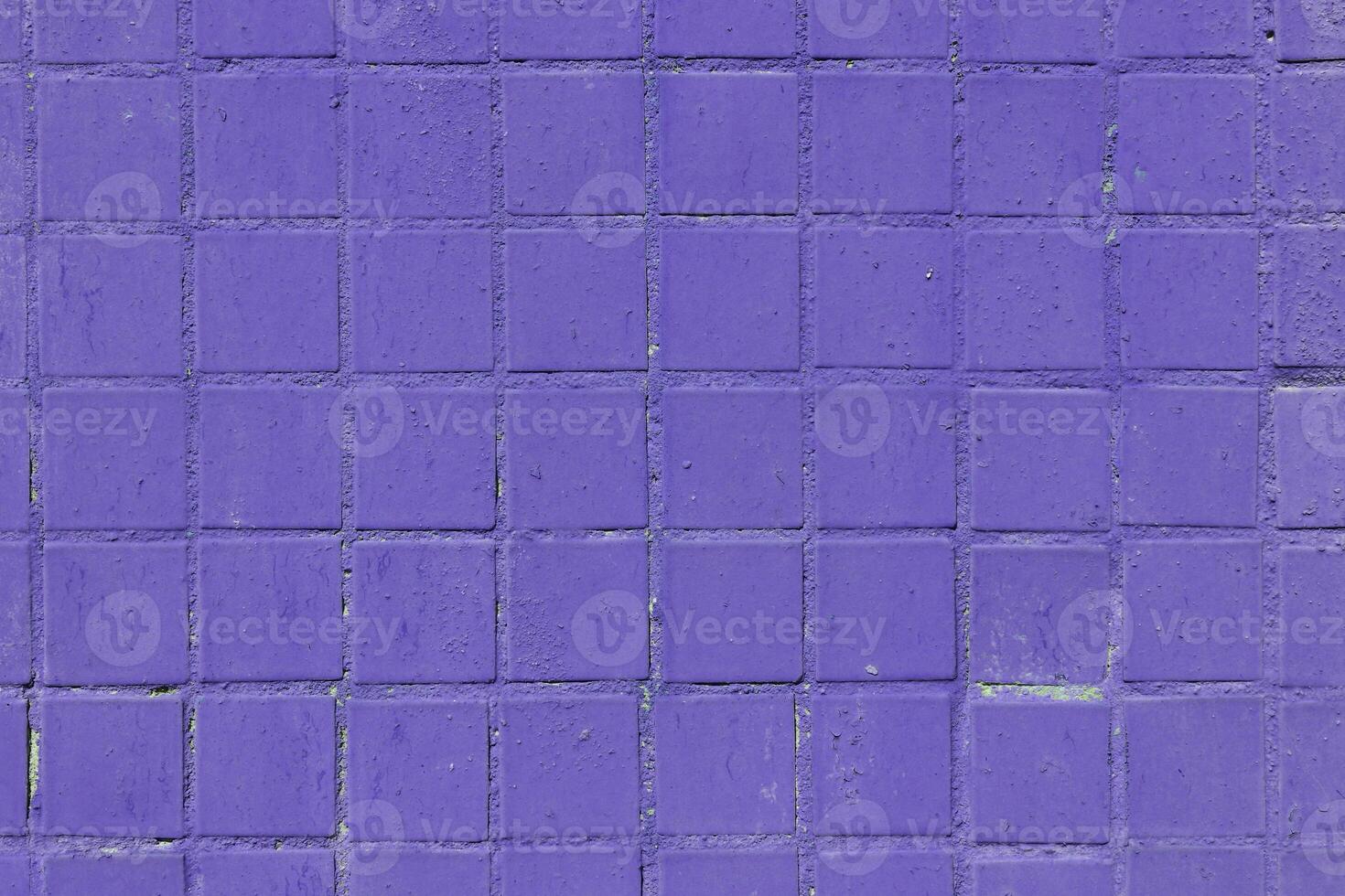 Purple Painted Tiles Wall Texture. Urban Street Background. photo