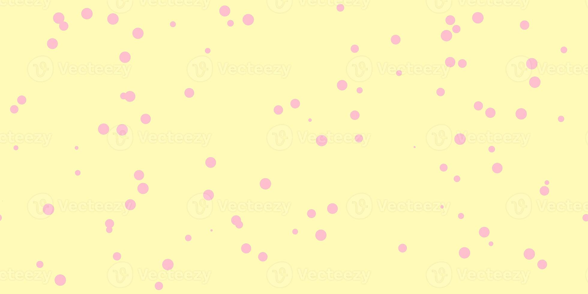 Light Violet Yellow Shambolic Bubbles Backgrounds. Seamless Artistic Random Dots Texture. Chaotic Bright Dots Backdrop. photo