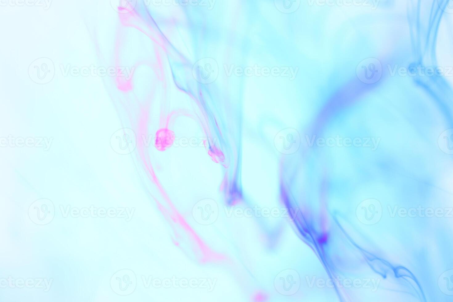 Soft Ambient Paint Stains in Water. Liquid Fantasy Abstract Art. photo