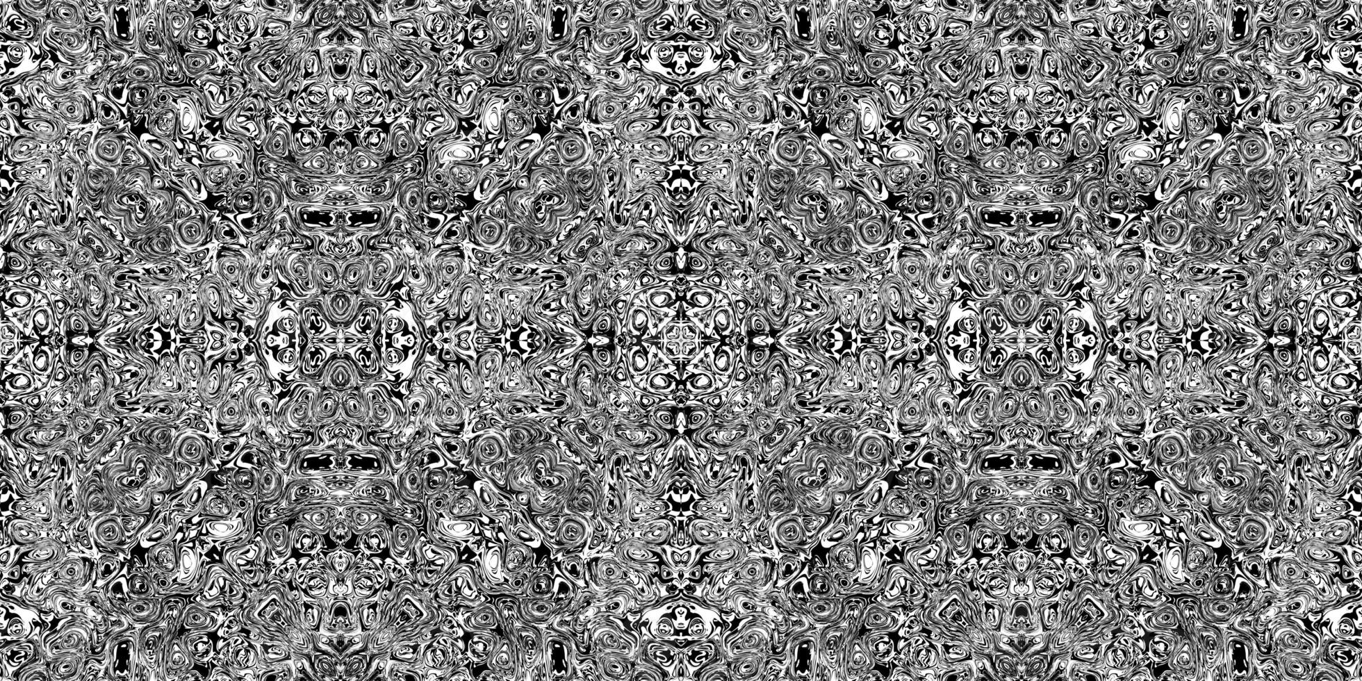 Mirrored Rorschach Test Ink Blot Texture. Seamless Monochrome Darkness Pattern Background. photo
