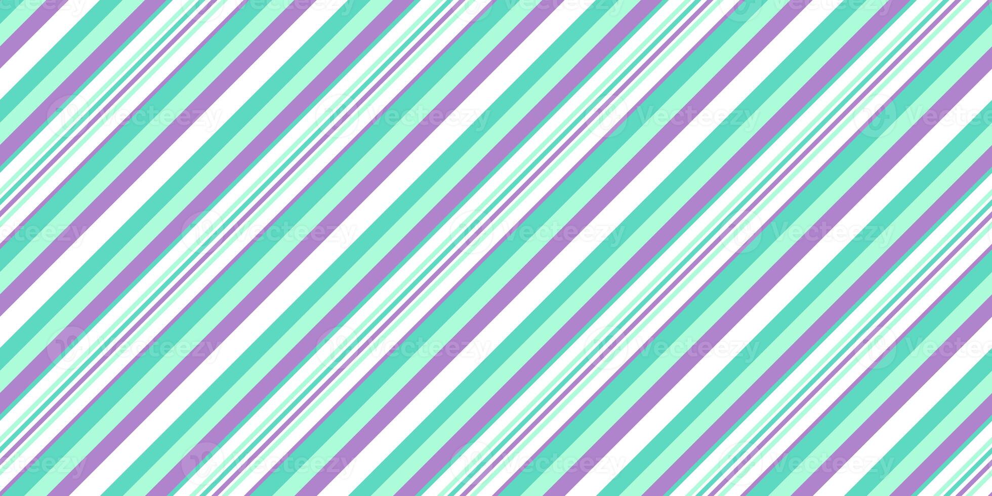 Deep Sea Green Turquoise Violet Seamless Inclined Stripes Background. Modern Colors Sidelong Lines Texture. Vintage Style Stripe Backdrop. photo