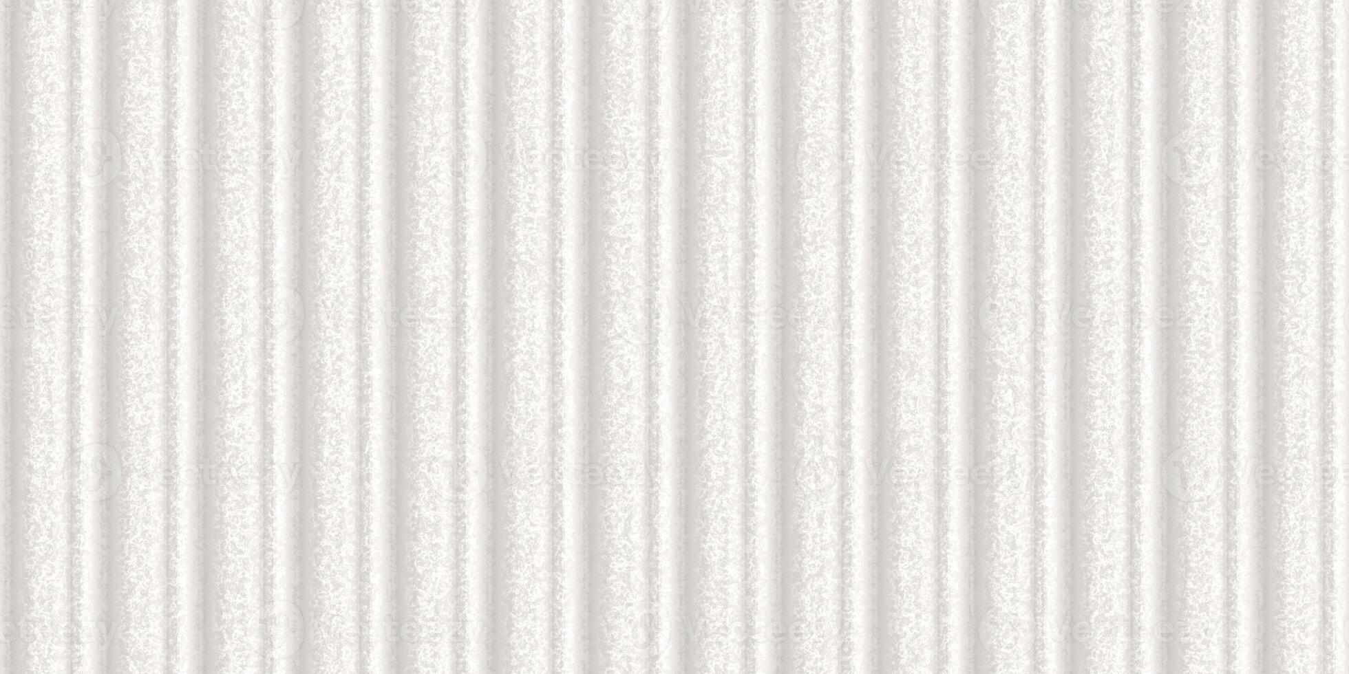 Silver white crimp fence background. Ribbed metallic surface. Wavy iron wall pattern. Fluted metal fencing backdrop. Corrugated metal texture. photo
