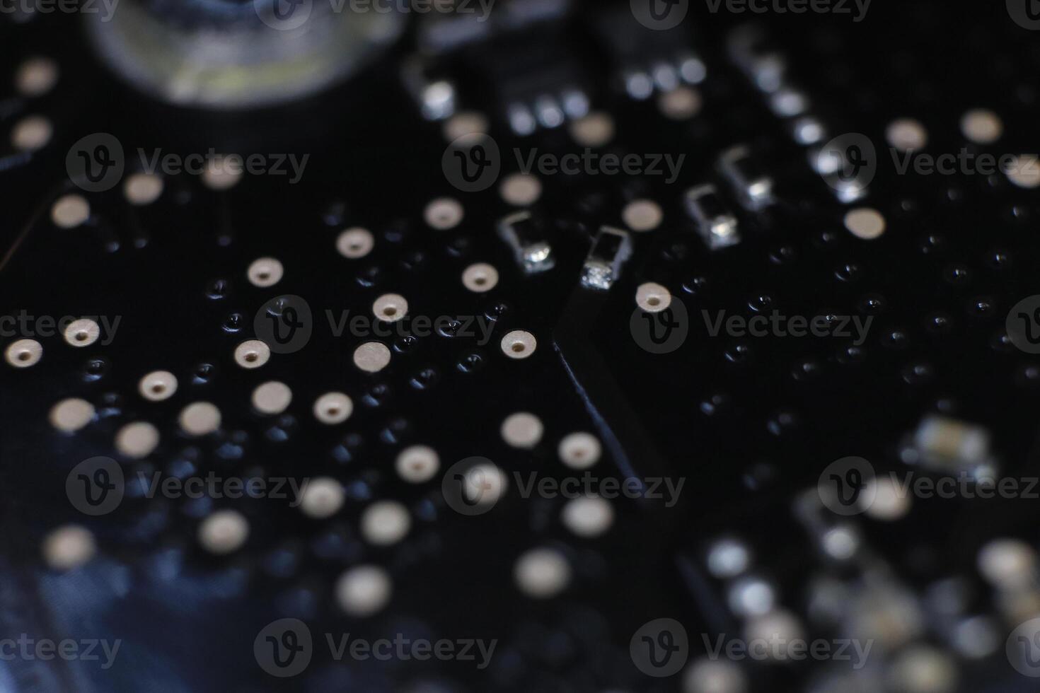 Microchip Macro Closeup Background. photo