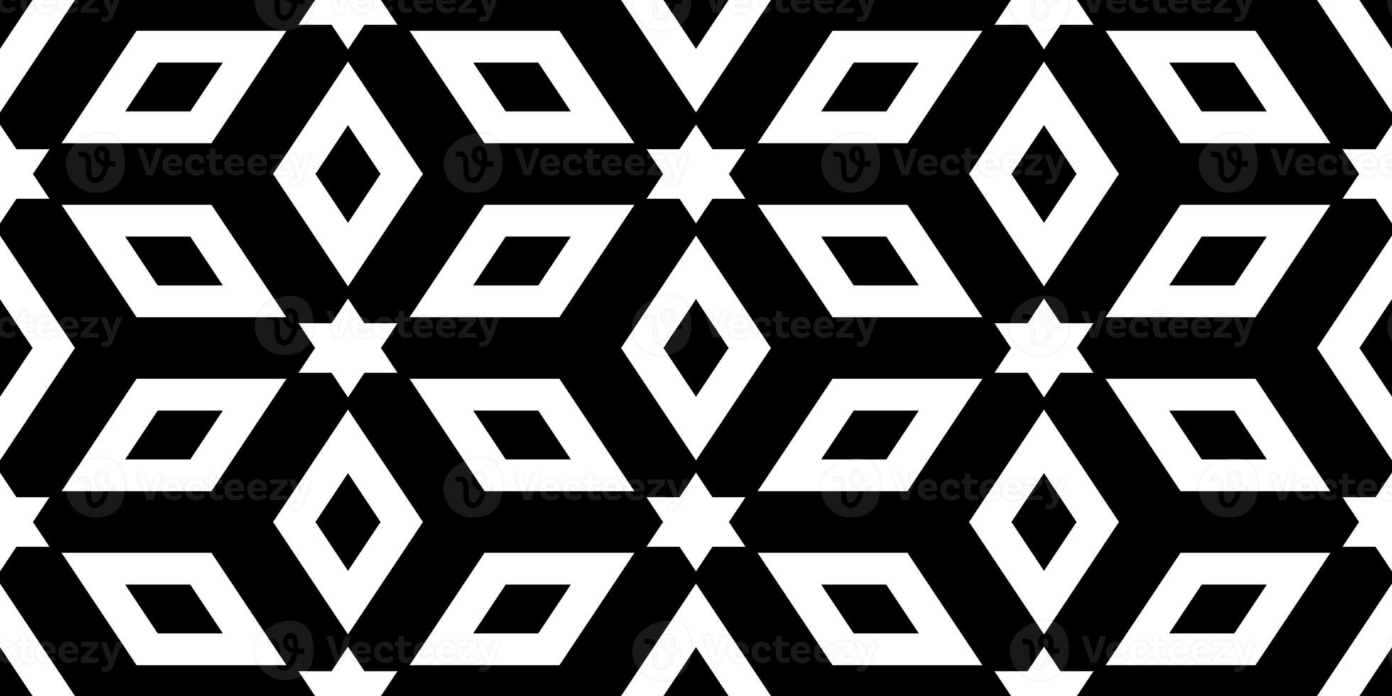 Seamless Black and White Geometric Pattern photo