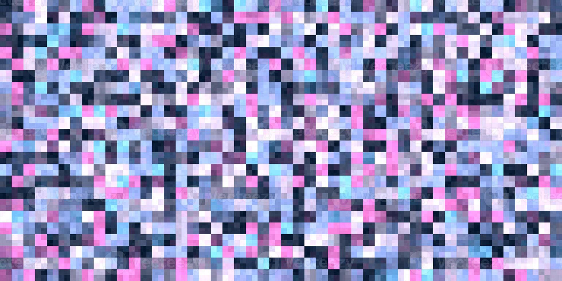Light Lilac Blue Tiling Colored Squares. Colorful mosaic texture. Bright filling geometric backdrop. Seamless Backgrounds. photo