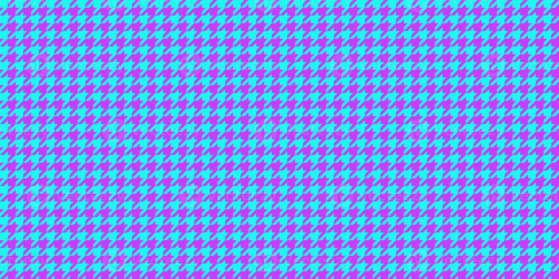 Lilac Blue Seamless Houndstooth Pattern Background. Traditional Arab Texture. Fabric Textile Material. photo