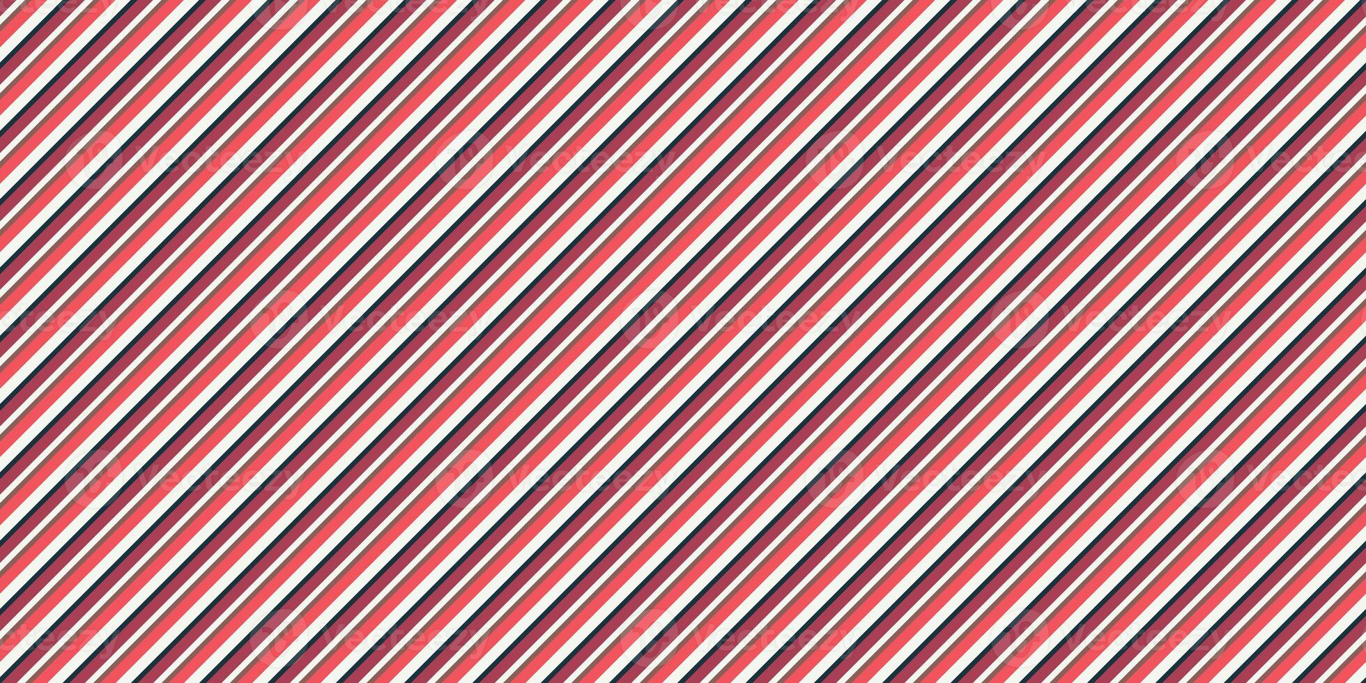 Red Seamless Inclined Stripes Background. Modern Colors Sidelong Lines Texture. Vintage Style Stripe Backdrop. photo