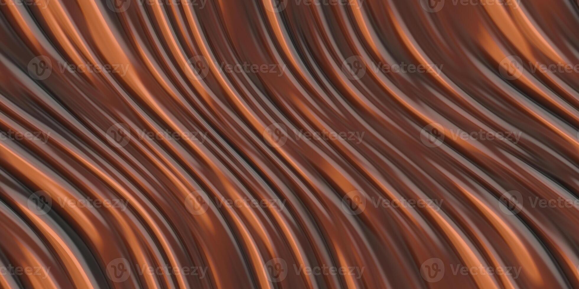 Creamy chocolate bent flower gel surface. Liquid curves motion background. Fluid twist dynamic cream texture. Flowing colored abstract design backdrop. photo