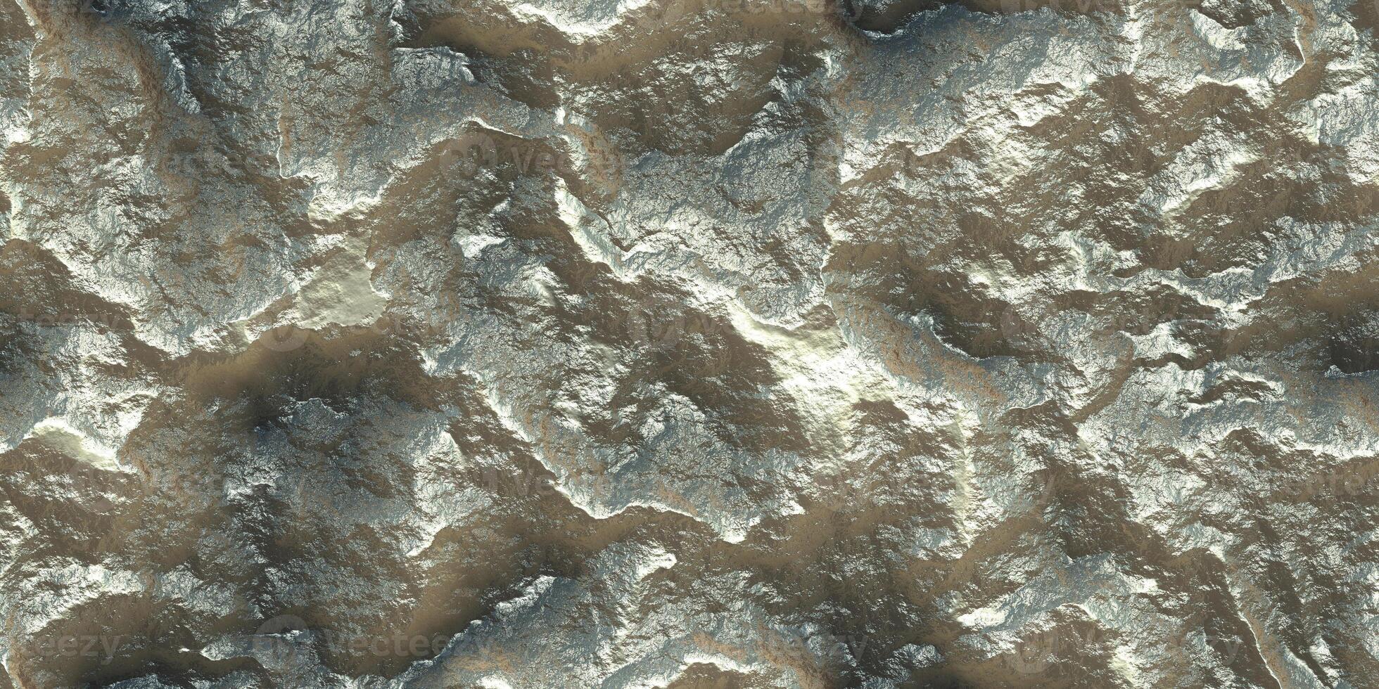 Silver Metallic Ore Sparkles Backdrop. Shine Stone Mineral Surface. Metal Paint Rock Shining Background. Painted Cliff Glows Texture. photo