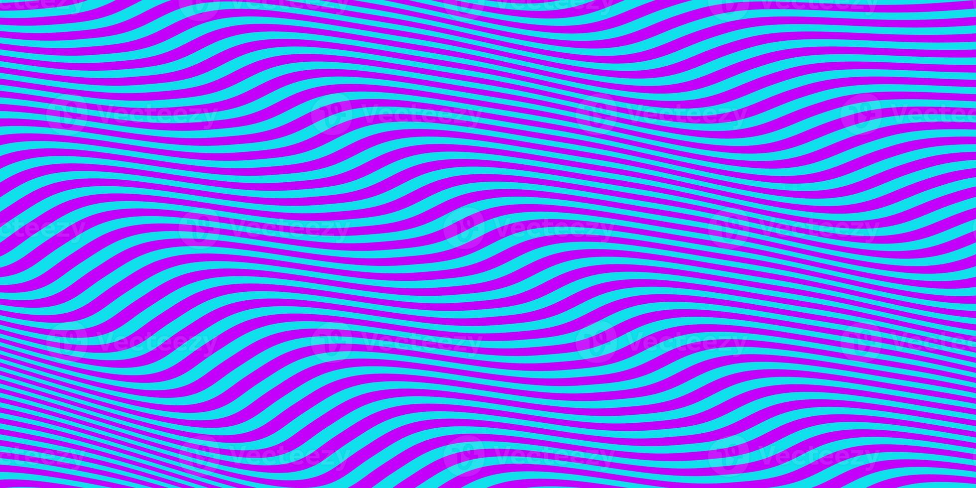 Aquamarine Violet Seamless Hypnotic Waves Background. Stylish Colorful Ripples Texture. Dynamic Modern Backdrop. photo