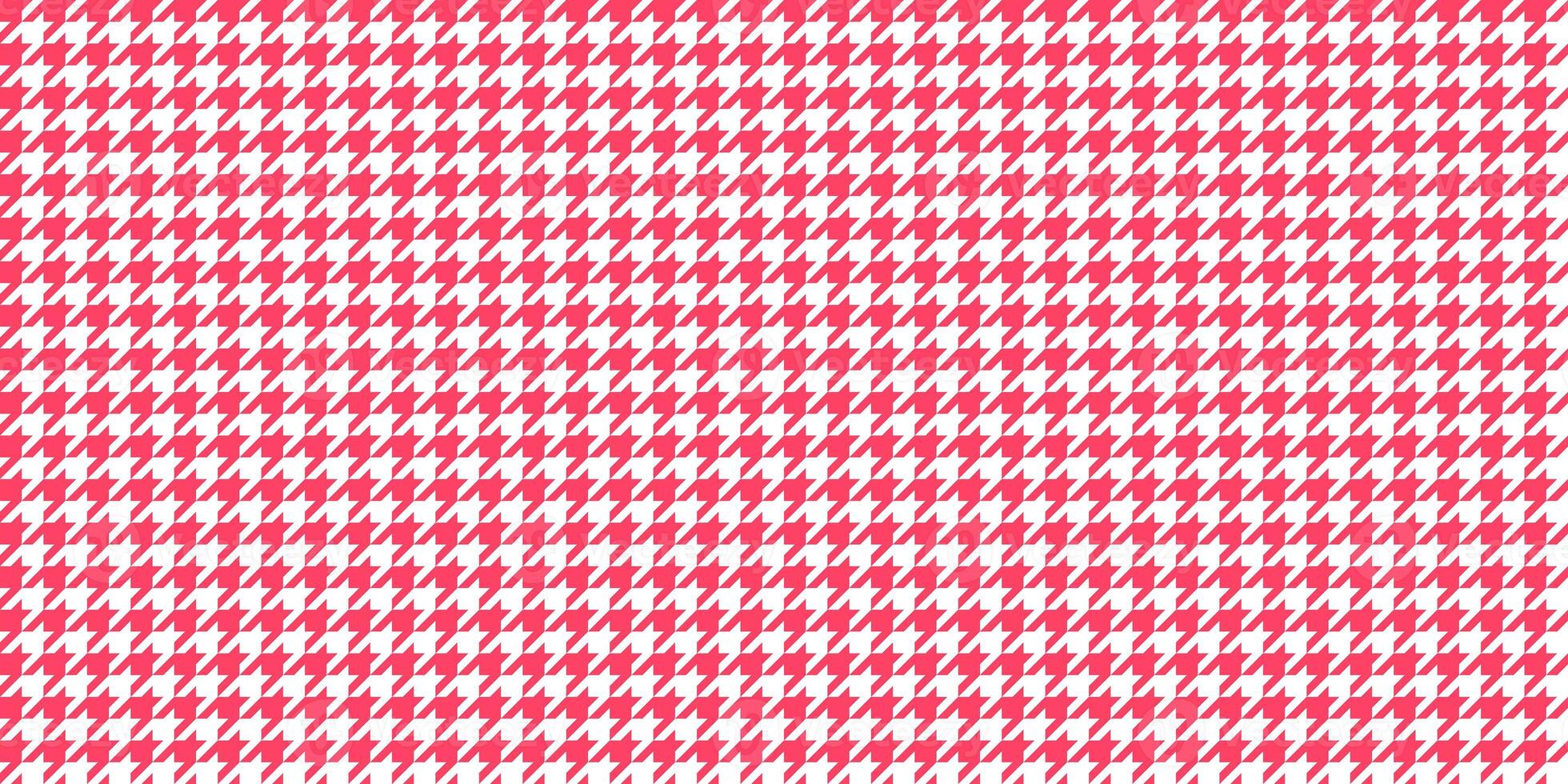 Red Scarlet Seamless Houndstooth Pattern Background. Traditional Arab Texture. Fabric Textile Material. photo