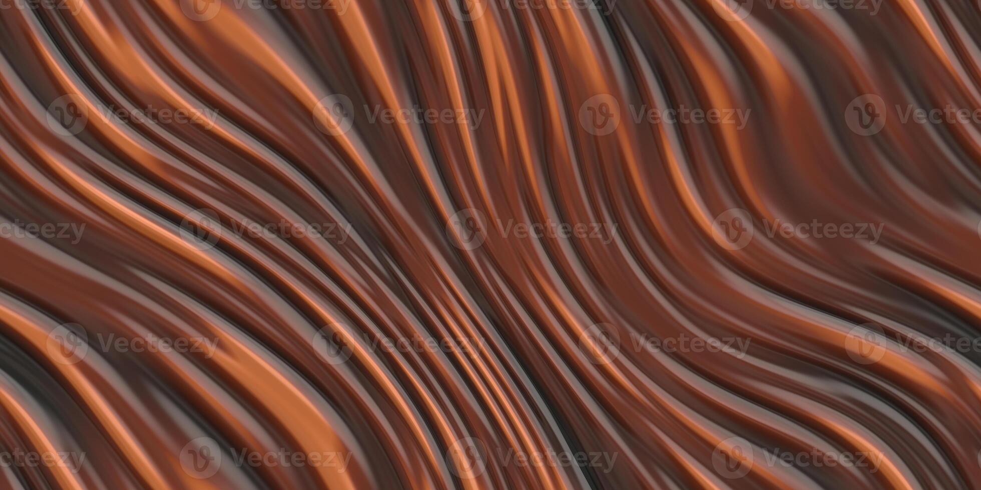 Fluid chocolate twist dynamic cream texture. Flowing colored abstract design backdrop. Creamy bent flower gel surface. Liquid curves motion background. photo