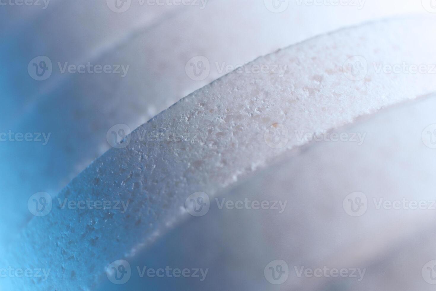 White Wool Knitting Texture. Horizontal Along Weaving Crochet Detailed Rows. Sweater Textile Background. Macro Closeup. photo