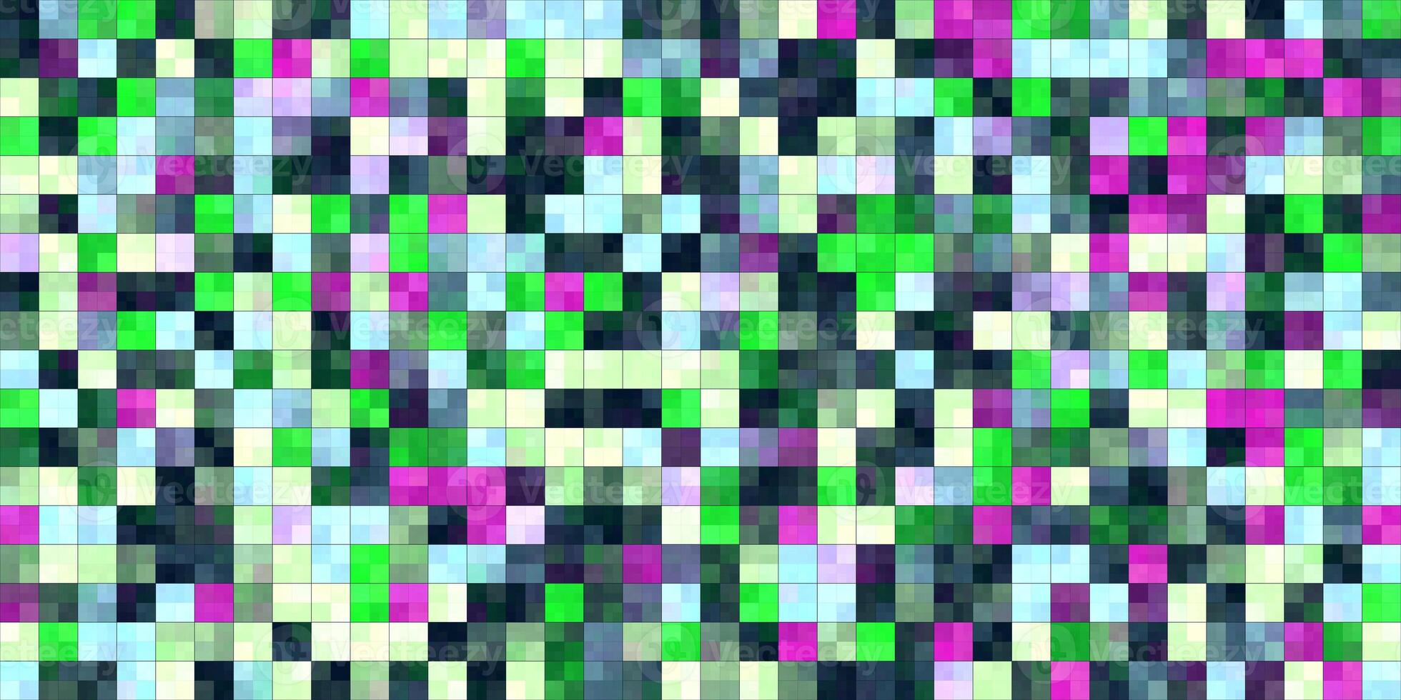 Green Lilac Tiling Colored Squares. Colorful mosaic texture. Bright filling geometric backdrop. Seamless Backgrounds. photo
