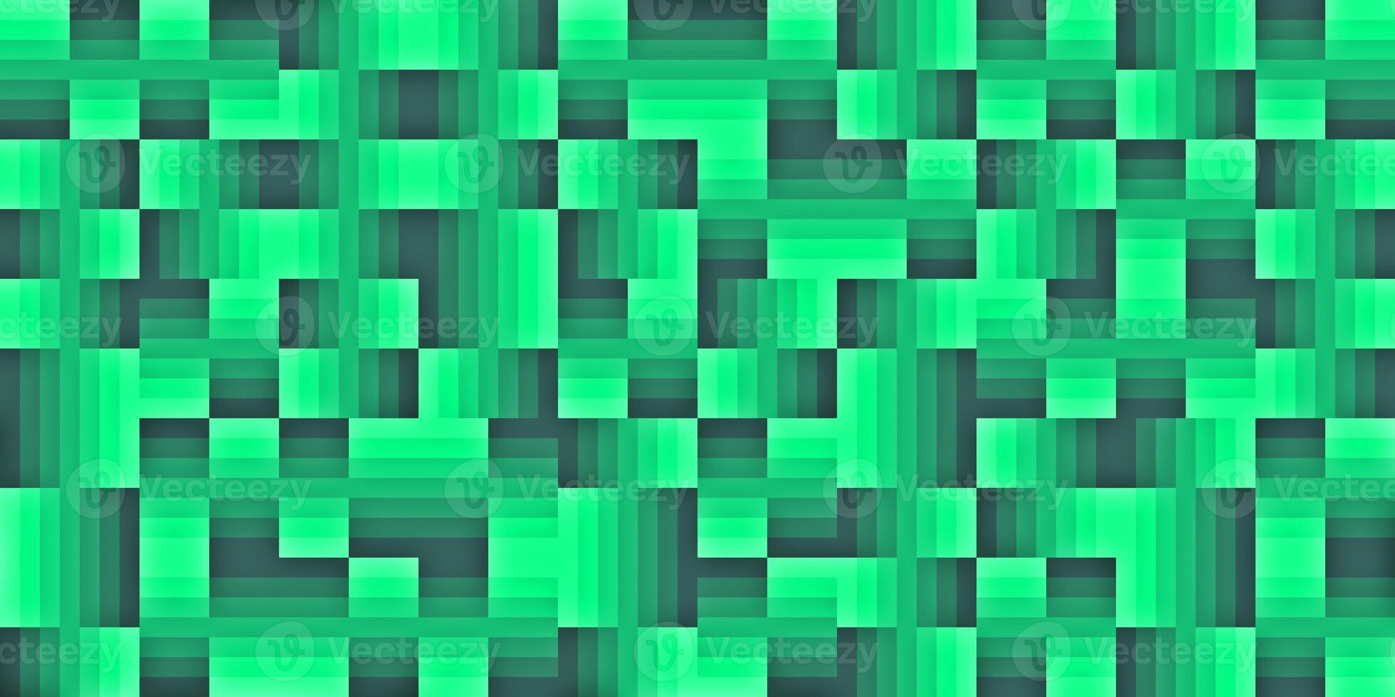 Deep Sea Green Modern Random Filling Geometric Shapes Pattern Background Texture. photo