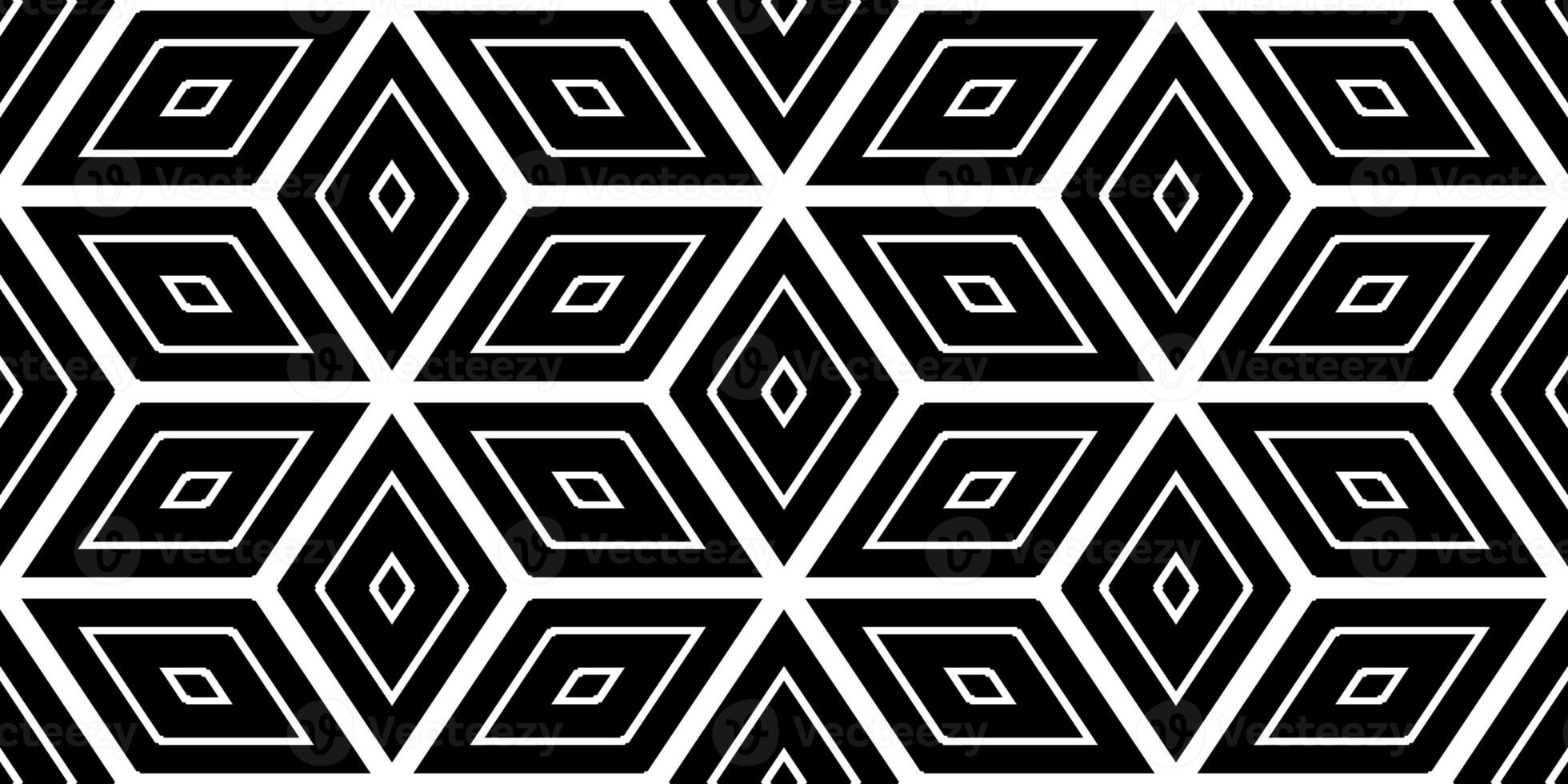Seamless Black and White Geometric Pattern photo