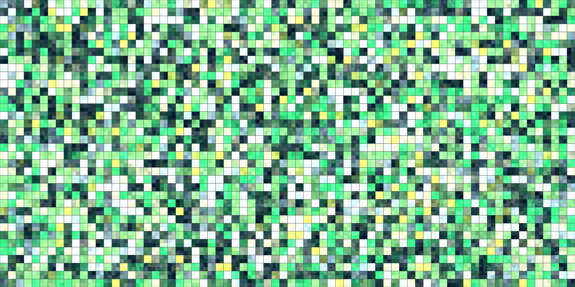 Light Green Tiling Colored Squares. Colorful mosaic texture. Bright filling geometric backdrop. Seamless Backgrounds. photo