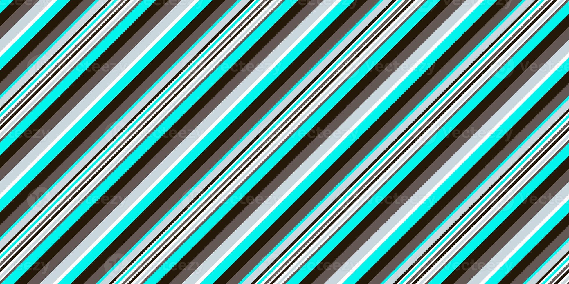 Blue Brown Black Seamless Inclined Stripes Background. Modern Colors Sidelong Lines Texture. Vintage Style Stripe Backdrop. photo