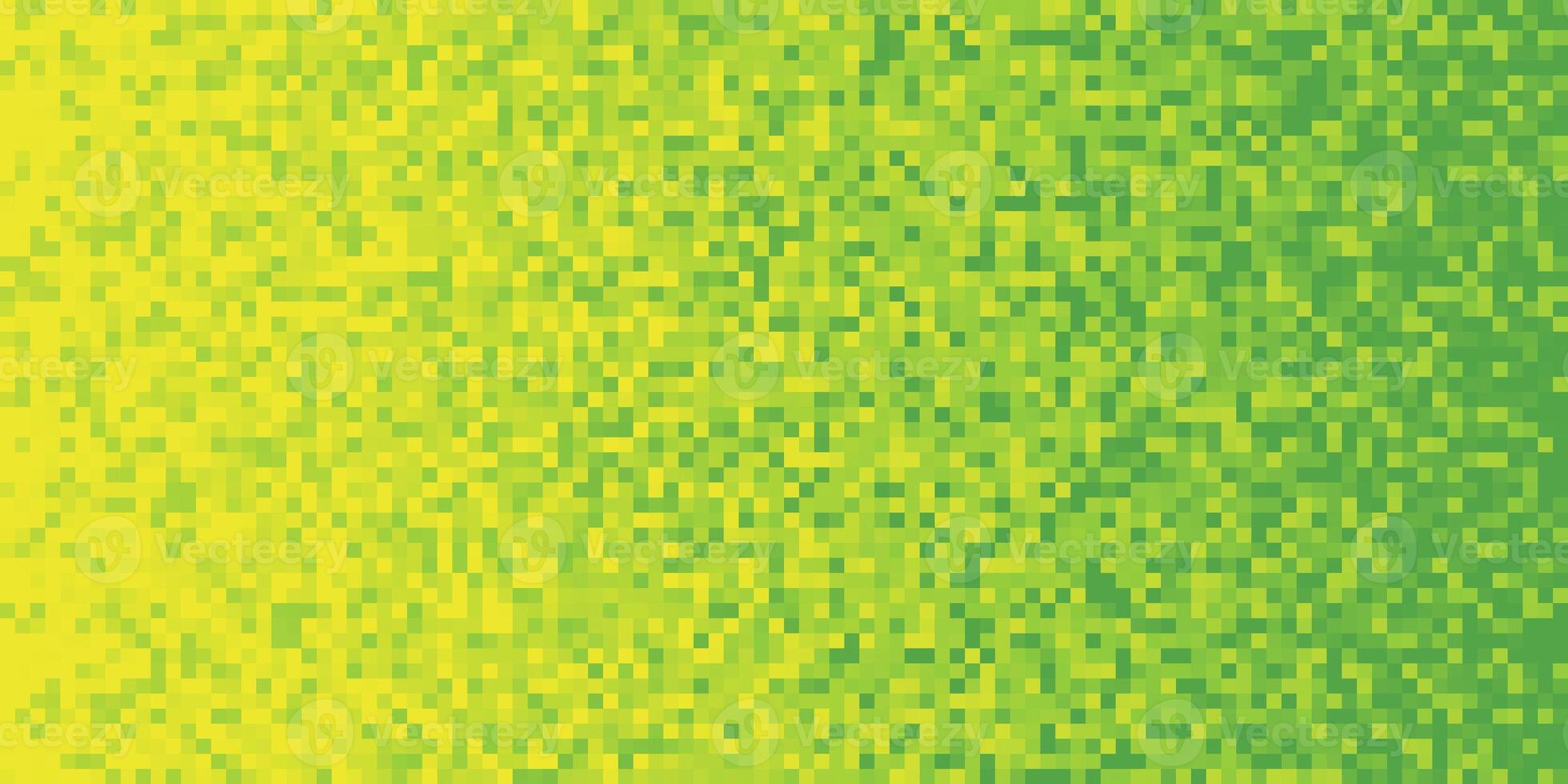 Yellow Lime Pixilated Gradient Background. Mosaic Pixel Art Texture. Horizontal Pixel Gradient Backdrop. photo