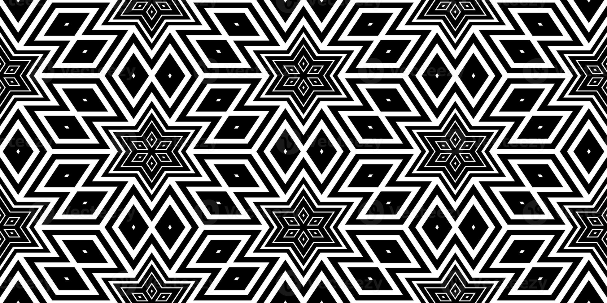 Seamless Black and White Geometric Pattern photo