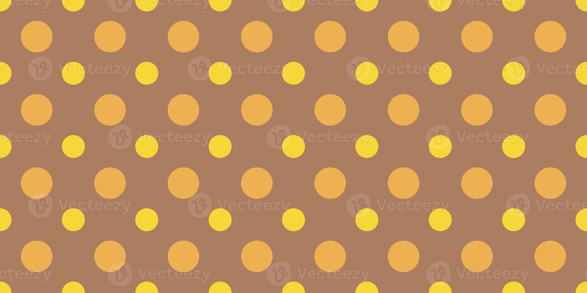 Brown Dots Pattern Background. Retro Circles Backdrop. Balls Texture. photo