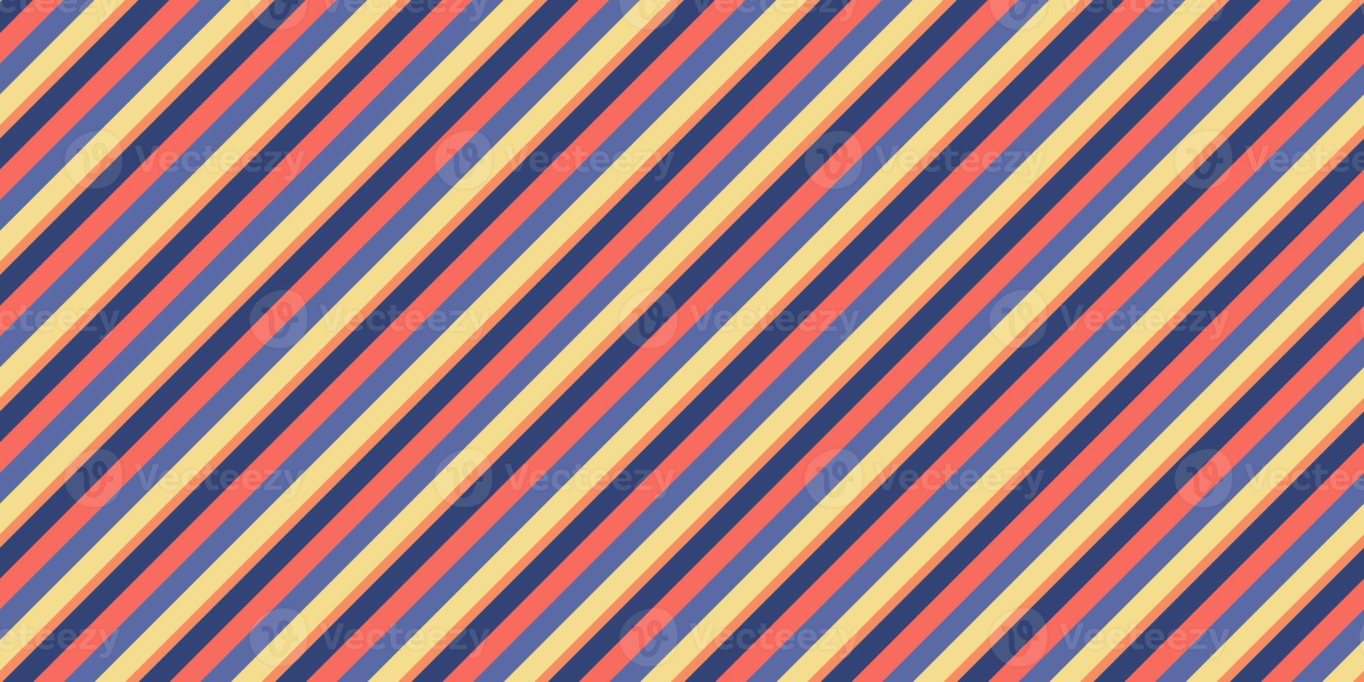 Summer Bright Colors Seamless Inclined Stripes Background. Modern Colors Sidelong Lines Texture. Vintage Style Stripe Backdrop. photo