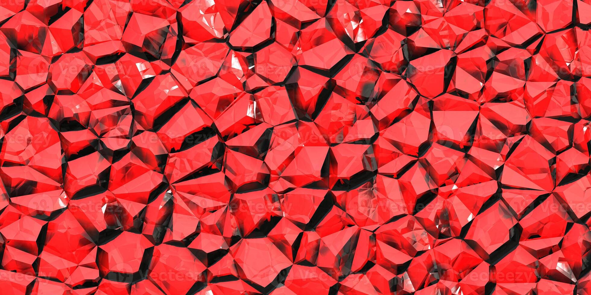 Red gemstone seamless pattern. Shiny colors rock stone texture. Crystal gem wall background. photo