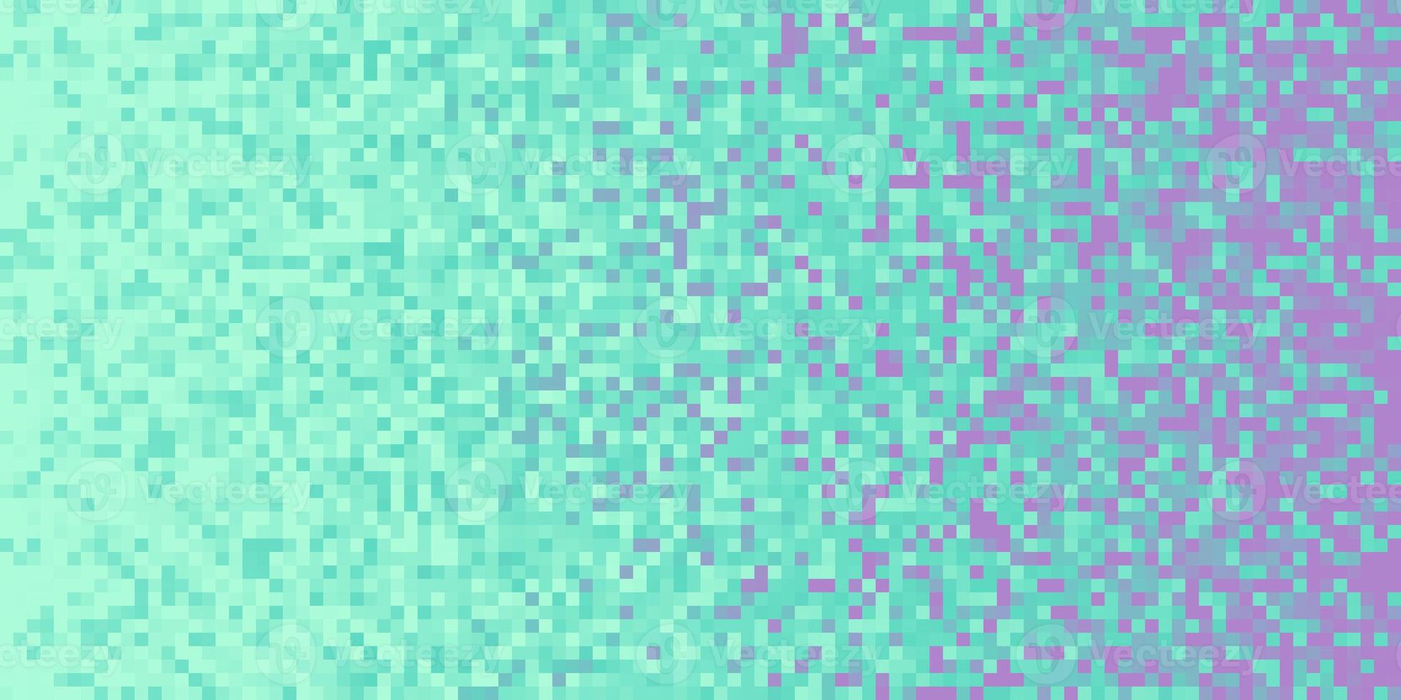 Sky Blue Purple Pixilated Gradient Background. Mosaic Pixel Art Texture. Horizontal Pixel Gradient Backdrop. photo