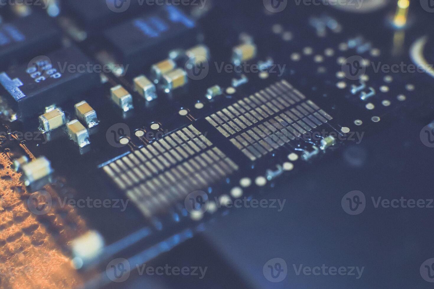 Computer Hardware Macro Closeup Texture. photo