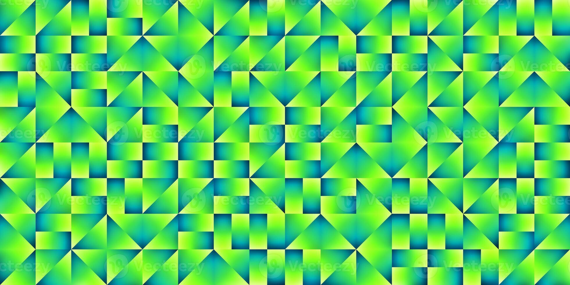 Lime Green Modern Random Filling Geometric Shapes Pattern Background Texture. photo
